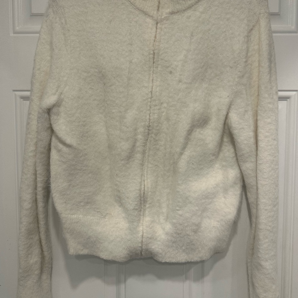 Girls Zip up Sweater Off-White Teddy Jacket Size XXL